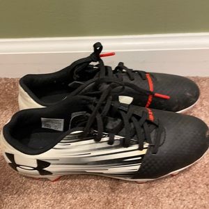 Black and white cleats